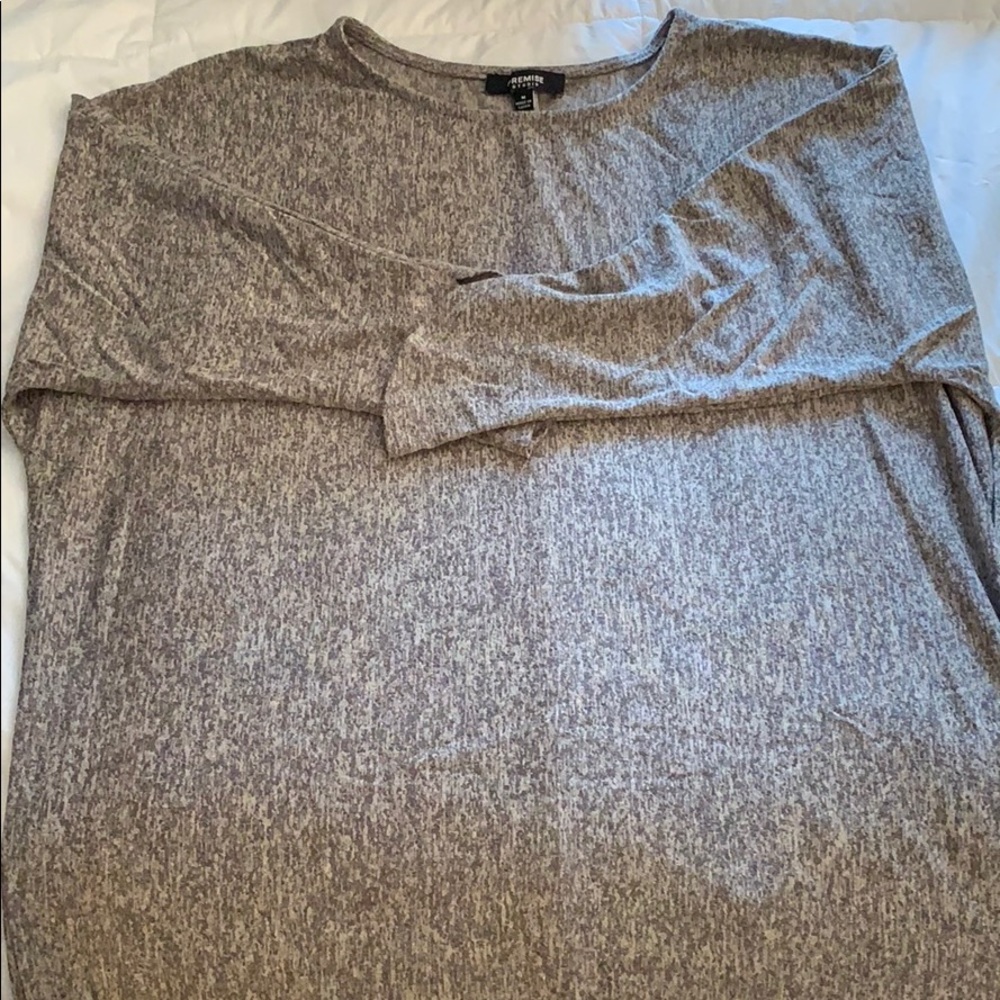 Beige quarter sleeve T-shirt